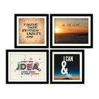 Be The Light Motivational Quotes Wall Hanging Frame Set of Four