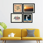 Be The Light Motivational Quotes Wall Hanging Frame Set of Four