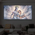 Krishna Radha Modern Luxury Backlight Horizontal Wall Art