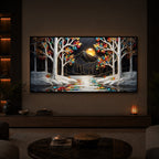 Tree Of Life Modern Luxury Backlight Horizontal Wall Art
