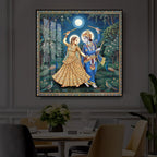 Radha Krishna Definition Of Love Modern Luxury Backlight Square Wall Art