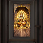 Goddess Lakshmi Maa Modern Luxury Backlight Vertical Wall Art