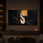 Black & Bold Modern Luxury Backlight Horizontal Wall Art