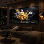 Embedded Buddha Modern Luxury Backlight Horizontal Wall Art