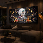 Generic Radha Krishna Romantic Modern Luxury Backlight Horizontal Wall Art