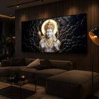 Lord Ram Modern Luxury Backlight Horizontal Wall Art