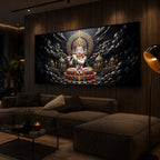 Lord Jagannath Modern Luxury Backlight Horizontal Wall Art