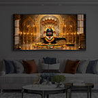 Bholenath Ji Modern Luxury Backlight Horizontal Wall Art