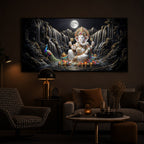 Spiritual Ganesha Modern Luxury Backlight Horizontal Wall Art