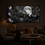 Divine Lord Little Krishna Modern Luxury Backlight Horizontal Wall Art