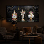 Maa Laxmi & Lord Venkateswara Modern Luxury Backlight Horizontal Wall Art