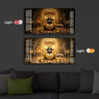 Mahadeva Shivling Modern Luxury Backlight Horizontal Wall Art