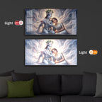 Krishna Radha Modern Luxury Backlight Horizontal Wall Art