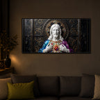 Sacred Heart Of Jesus Modern Luxury Backlight Horizontal Wall Art