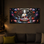 Colorful Buddha Modern Luxury Backlight Horizontal Wall Art
