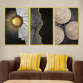 Earth's Crust Inspired Framed Canvas Wall Art - Set of 3