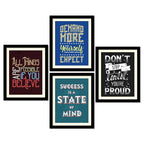 Demand More Motivational Quotes Premium Wall Frame Set of Four
