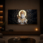 Lord Ram Modern Luxury Backlight Horizontal Wall Art