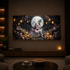 Generic Radha Krishna Romantic Modern Luxury Backlight Horizontal Wall Art