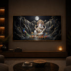 Spiritual Ganesha Modern Luxury Backlight Horizontal Wall Art