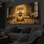 Mahadeva Shivling Modern Luxury Backlight Horizontal Wall Art