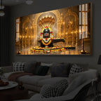 Bholenath Ji Modern Luxury Backlight Horizontal Wall Art