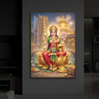 Lakshmi Ji Modern Luxury Backlight Vertical Wall Art