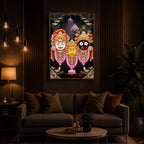 Lord Jagannath Modern Luxury Backlight Vertical Wall Art
