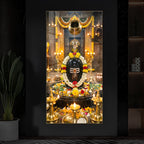Somnath Jyotirlinga Modern Luxury Backlight Vertical Wall Art