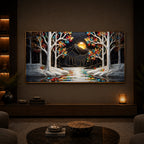 Tree Of Life Modern Luxury Backlight Horizontal Wall Art