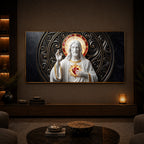Heart Of Jesus Modern Luxury Backlight Horizontal Wall Art