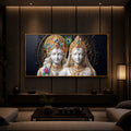 Generic Radha Krishna Modern Luxury Backlight Horizontal Wall Art