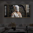 Veer Chhatrapati Shivaji Maharaj Modern Luxury Backlight Horizontal Wall Art