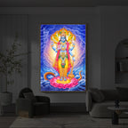 Sri Maha Vishnu Modern Luxury Backlight Vertical Wall Art