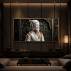 Veer Chhatrapati Shivaji Maharaj Modern Luxury Backlight Horizontal Wall Art