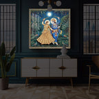 Radha Krishna Definition Of Love Modern Luxury Backlight Square Wall Art