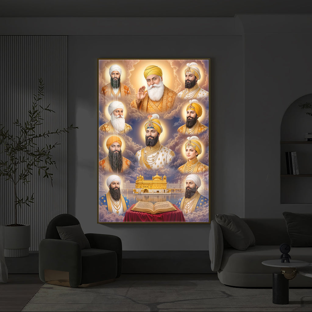 Guru's Essence Modern Luxury Backlight Vertical Wall Art