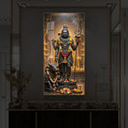 Divine Shivay Modern Luxury Backlight Vertical Wall Art