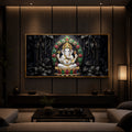 Depicts Lord Ganesha Modern Luxury Backlight Horizontal Wall Art