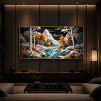 Mountain Serenity Modern Luxury Backlight Horizontal Wall Art