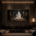 Lord Ganesha Modern Luxury Backlight Horizontal Wall Art