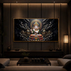 Lord Jagannath Modern Luxury Backlight Horizontal Wall Art