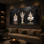Maa Laxmi & Lord Venkateswara Modern Luxury Backlight Horizontal Wall Art