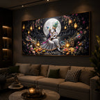 Generic Radha Krishna Romantic Modern Luxury Backlight Horizontal Wall Art