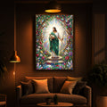 Divine Good Shepherd Jesus Modern Luxury Backlight Vertical Wall Art