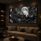 Divine Lord Little Krishna Modern Luxury Backlight Horizontal Wall Art