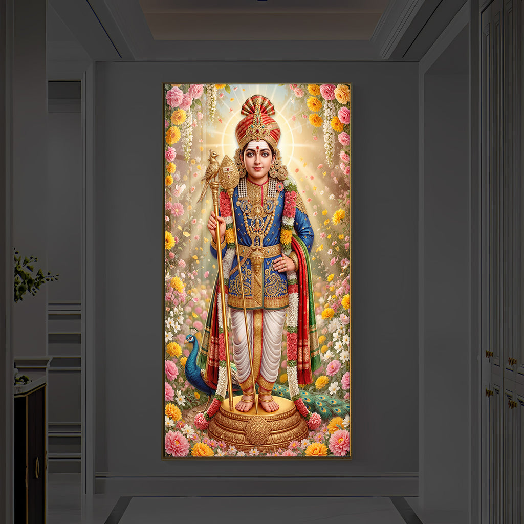 Murugan Ji Modern Luxury Backlight Vertical Wall Art