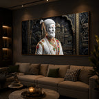 Veer Chhatrapati Shivaji Maharaj Modern Luxury Backlight Horizontal Wall Art