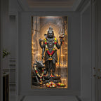 Divine Shivay Modern Luxury Backlight Vertical Wall Art