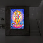 Sri Maha Vishnu Modern Luxury Backlight Vertical Wall Art